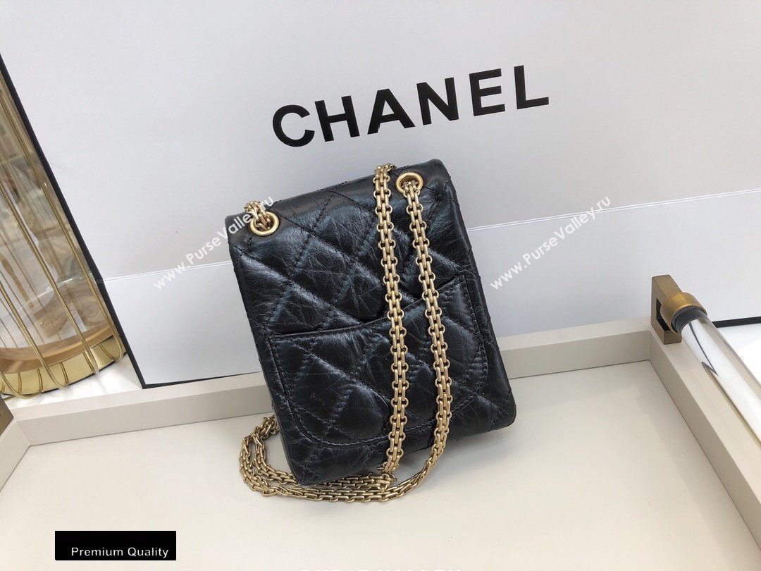 Chanel Original Calfskin 2.55 Reissue Phone Bag AS1326 Black 2020 (smjd-20091829)