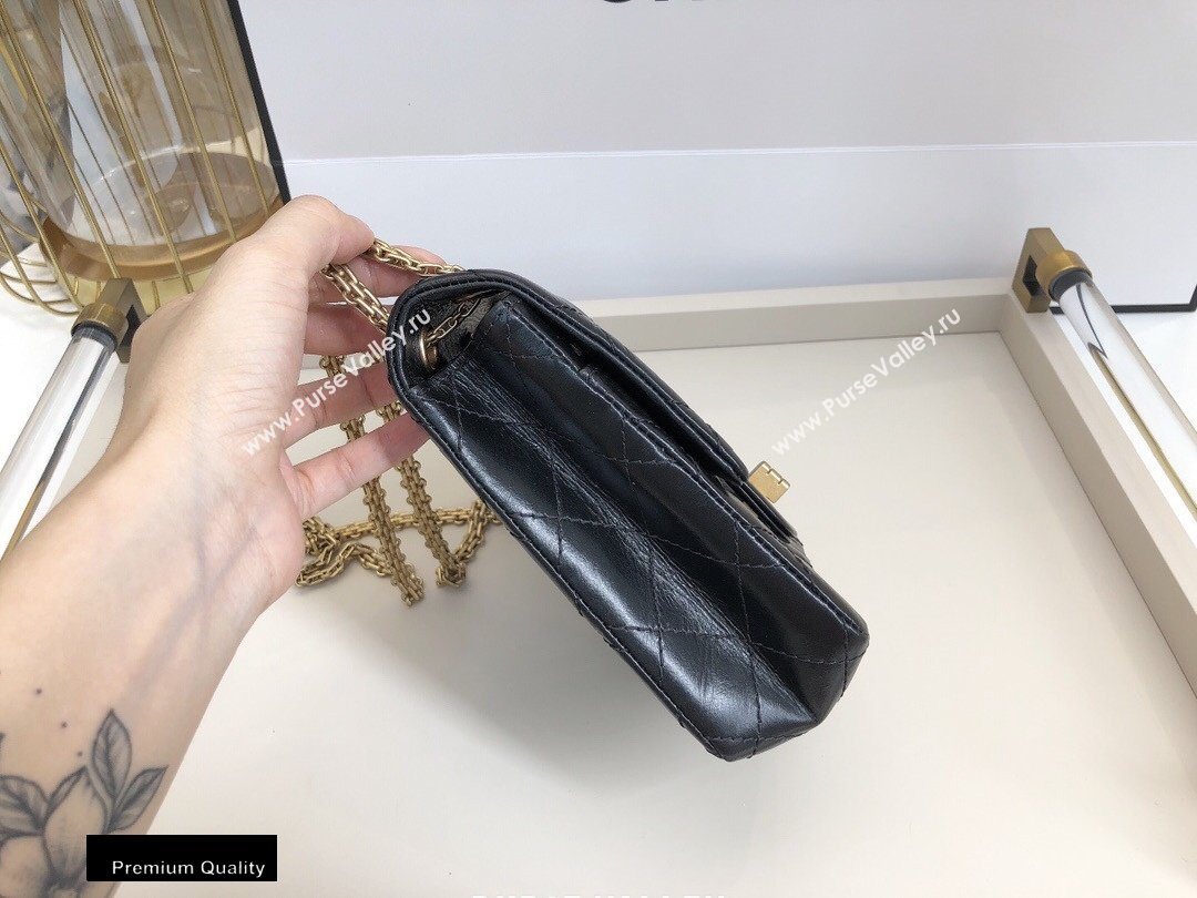 Chanel Original Calfskin 2.55 Reissue Phone Bag AS1326 Black 2020 (smjd-20091829)
