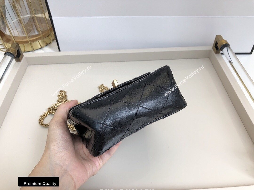 Chanel Original Calfskin 2.55 Reissue Phone Bag AS1326 Black 2020 (smjd-20091829)