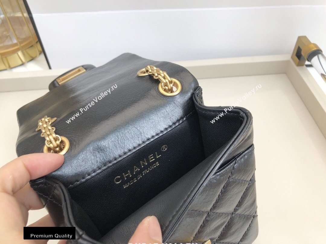 Chanel Original Calfskin 2.55 Reissue Phone Bag AS1326 Black 2020 (smjd-20091829)