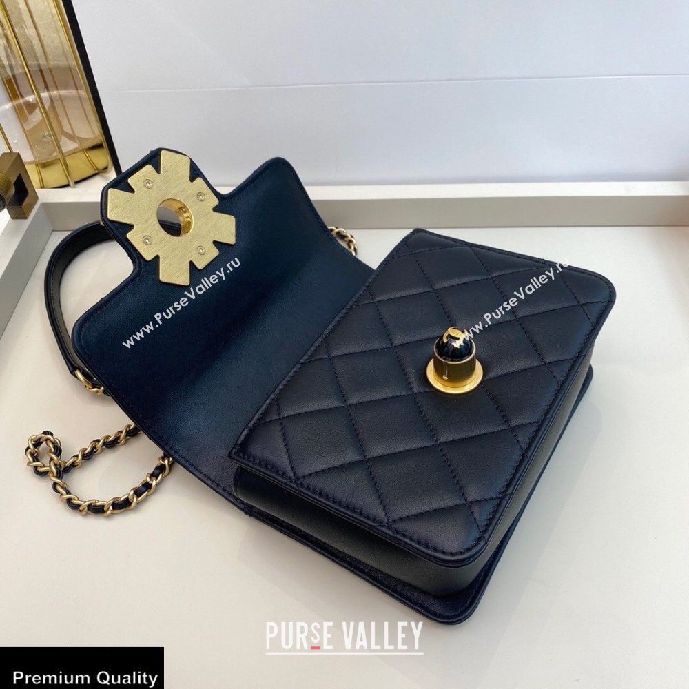 Chanel Lambskin with Onyx and Pearls Mini Flap Bag AS1889 Black 2020 (smjd-20091725)