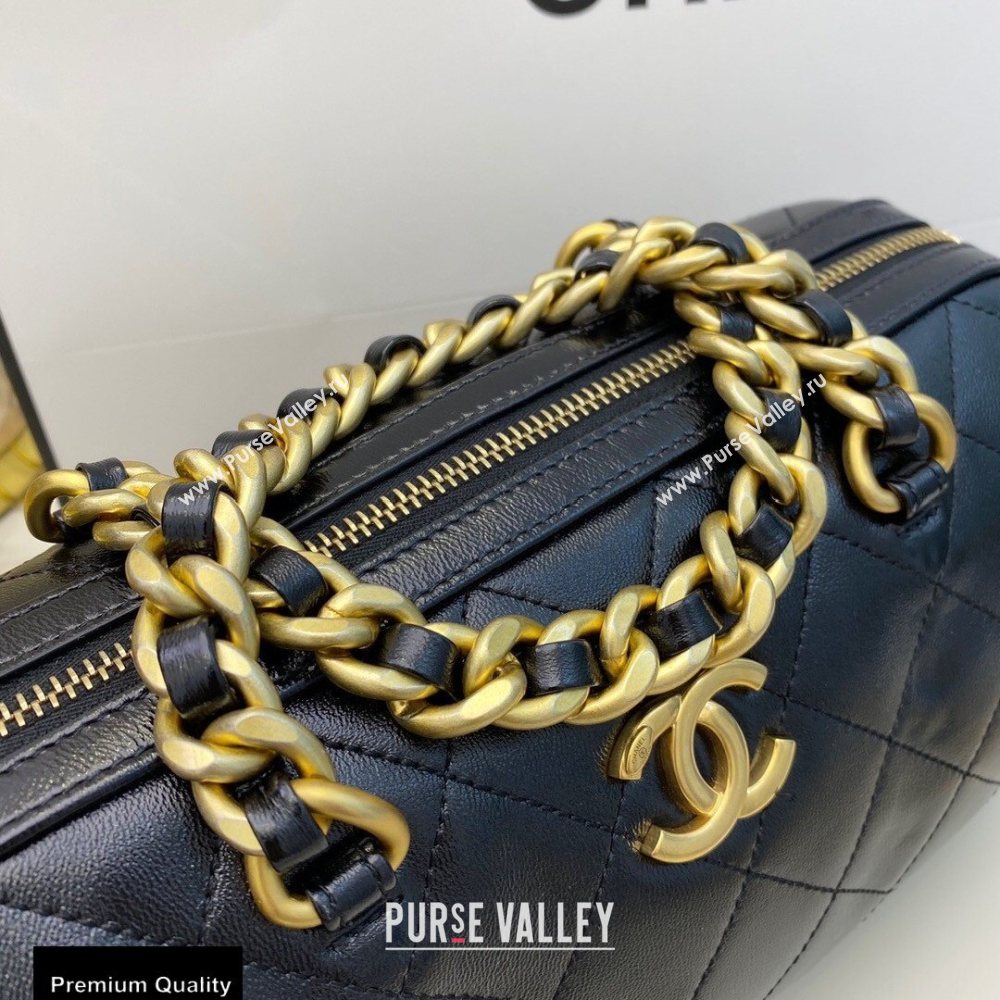 Chanel Grained Calfskin Bowling Bag AS1897 Black 2020 (smjd-20091727)