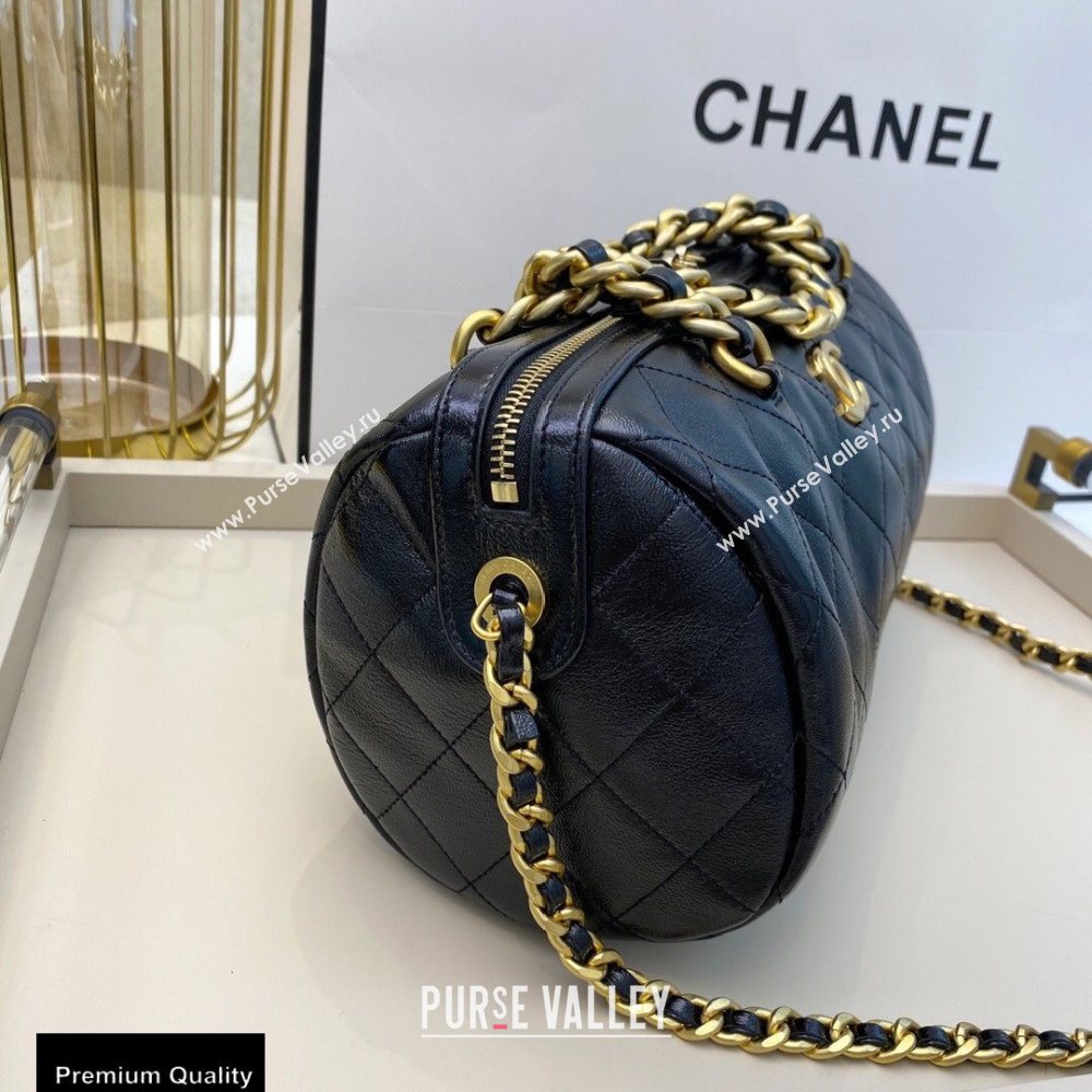 Chanel Grained Calfskin Bowling Bag AS1897 Black 2020 (smjd-20091727)