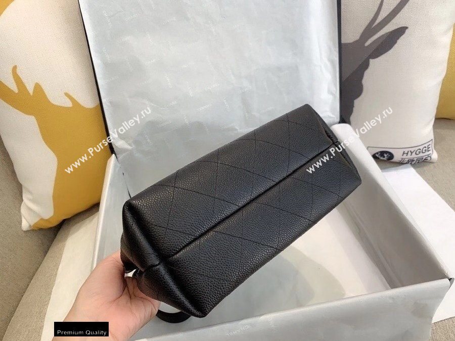 Chanel Caviar Leather Drawstring Bucket Bag Black 2020 (smjd-20091707)