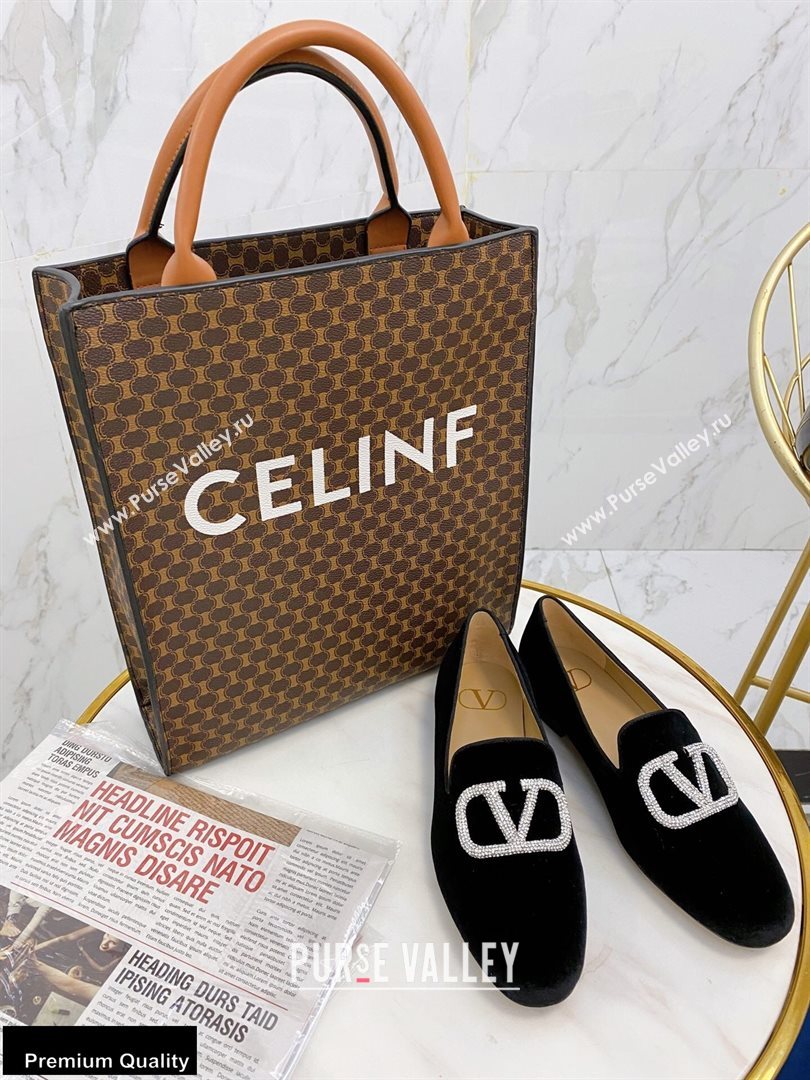 Valentino Vlogo Loafers Velvet Black 2020 (modeng-20092115)