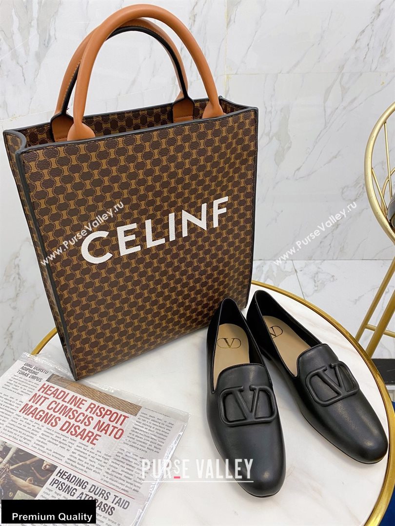 Valentino Vlogo Loafers Calfskin Black 2020 (modeng-20092118)