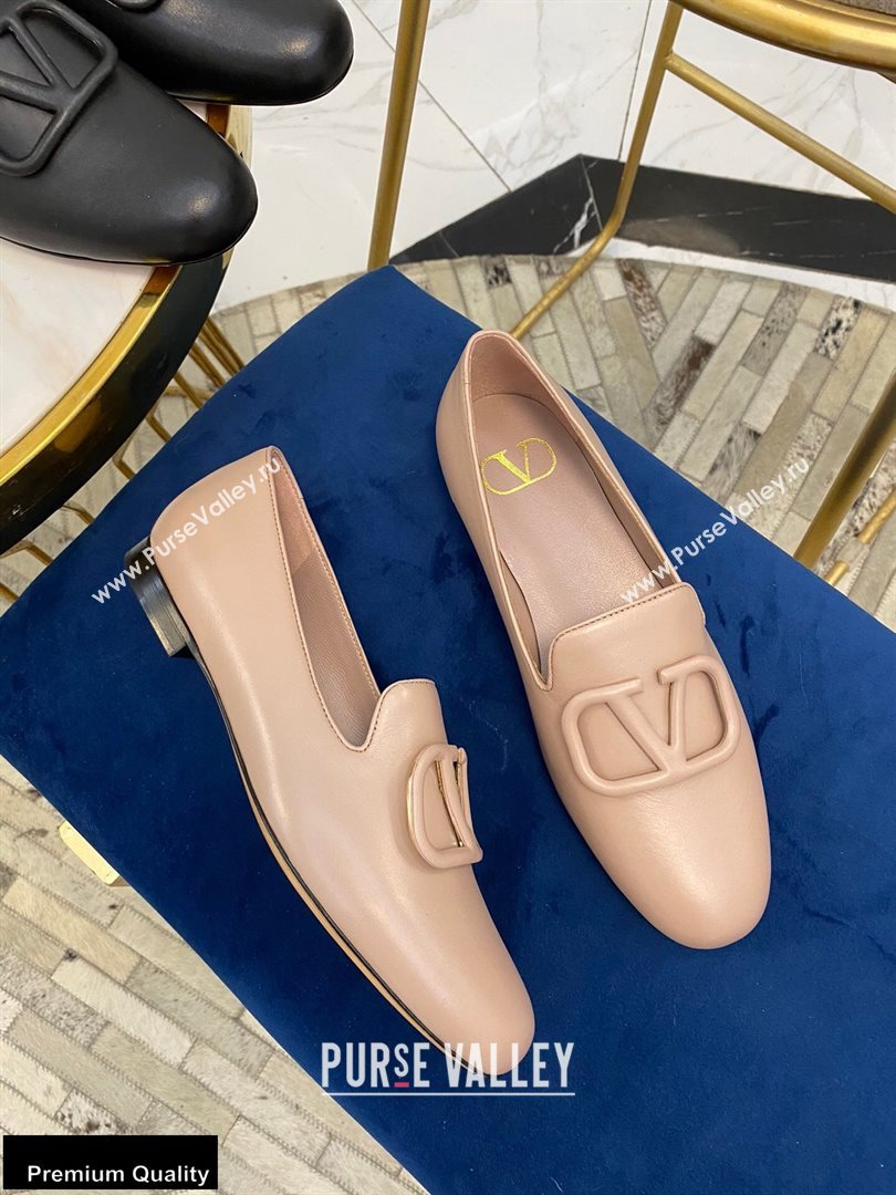 Valentino Vlogo Loafers Calfskin Nude 2020 (modeng-20092120)