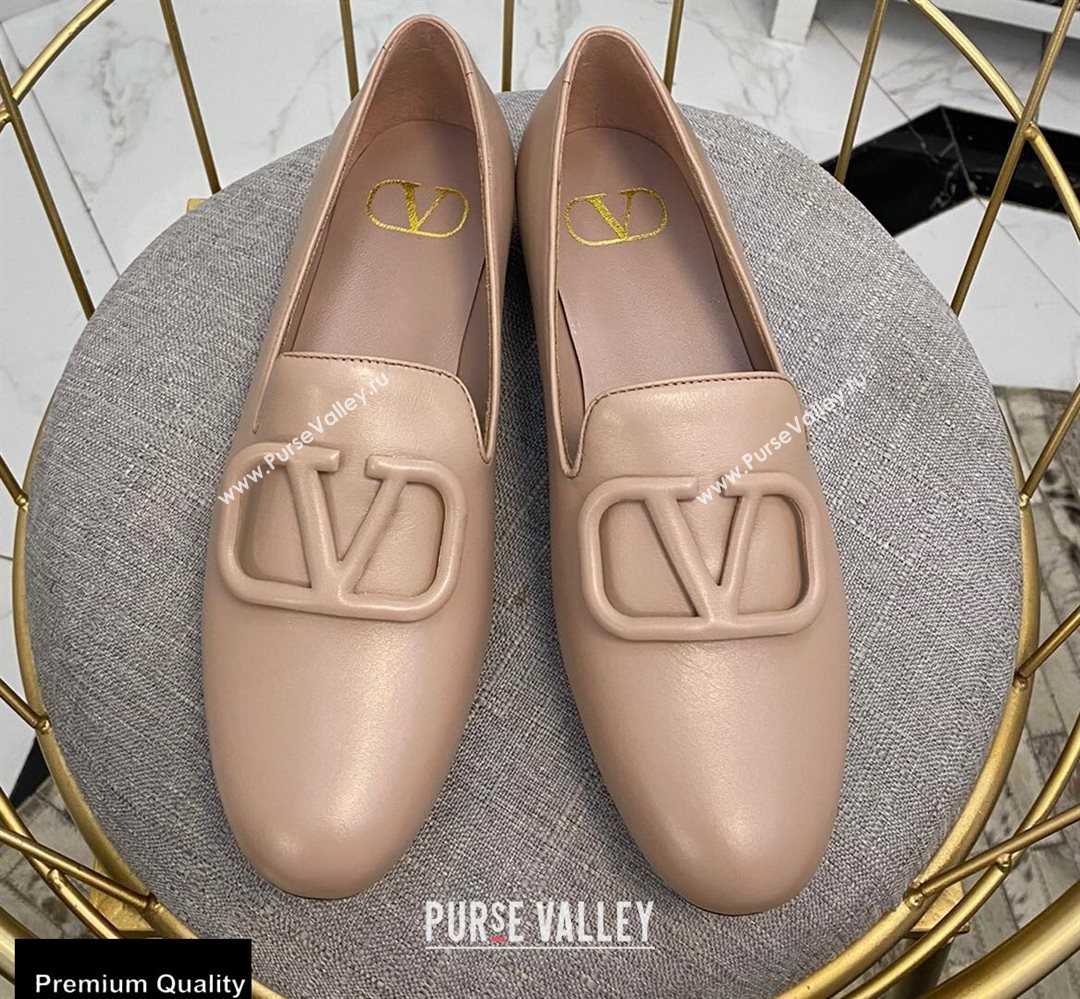 Valentino Vlogo Loafers Calfskin Nude 2020 (modeng-20092120)