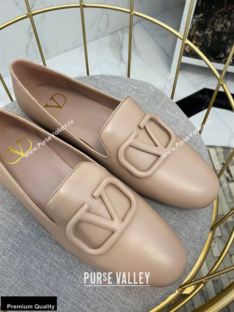 Valentino Vlogo Loafers Calfskin Nude 2020 (modeng-20092120)