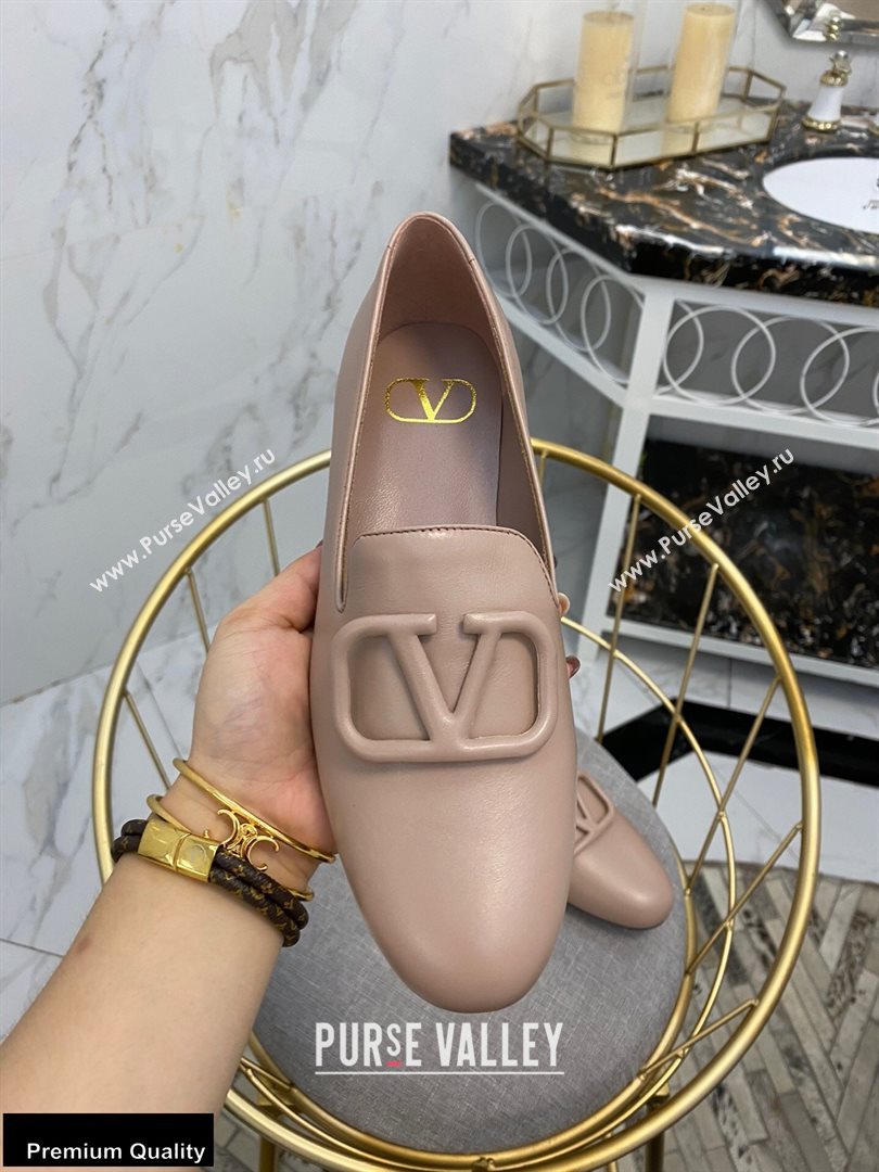 Valentino Vlogo Loafers Calfskin Nude 2020 (modeng-20092120)