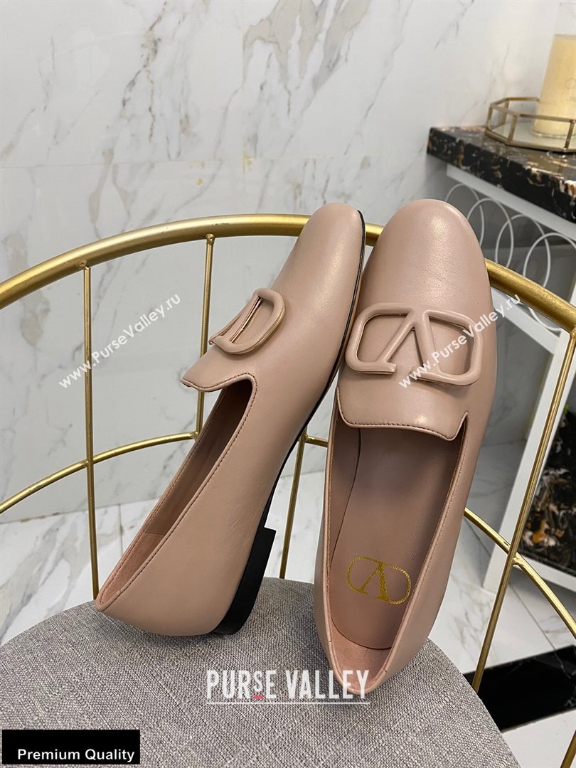 Valentino Vlogo Loafers Calfskin Nude 2020 (modeng-20092120)
