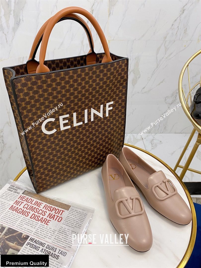 Valentino Vlogo Loafers Calfskin Nude 2020 (modeng-20092120)