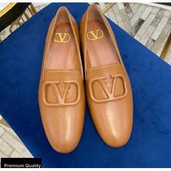 Valentino Vlogo Loafers Calfskin Brown 2020 (modeng-20092119)