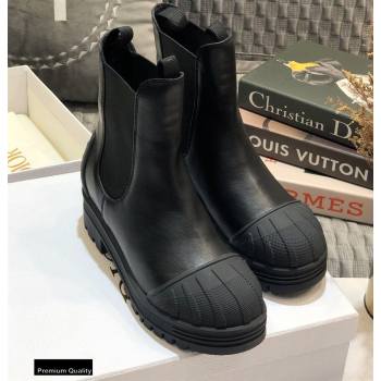 Dior Heel 3.5cm Rubber and Calfskin DiorIron Ankle Boots Black 2020 (jincheng-20092905)