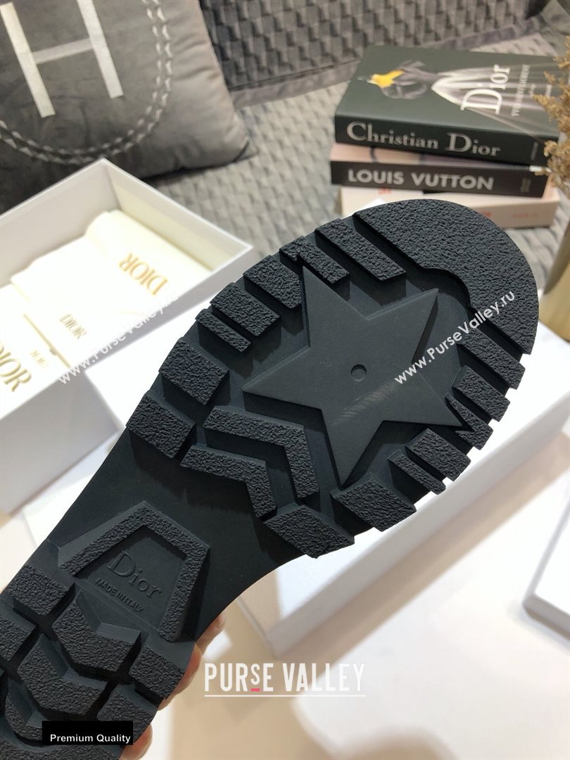 Dior Heel 3.5cm Rubber and Calfskin DiorIron Ankle Boots Black 2020 (jincheng-20092905)