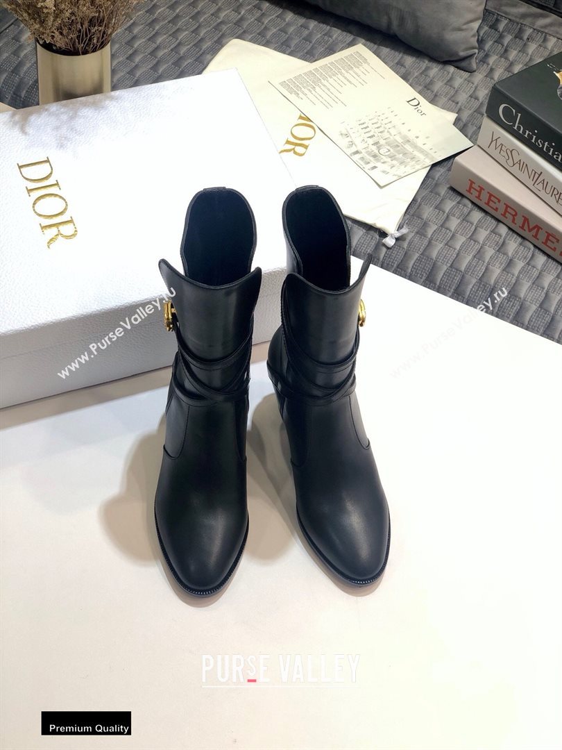 Dior Heel 7cm Calfskin Empreinte Ankle Boots Black 2020 (jincheng-20092902)