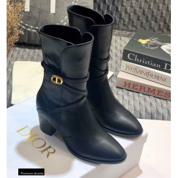 Dior Heel 7cm Calfskin Empreinte Ankle Boots Black 2020 (jincheng-20092902)