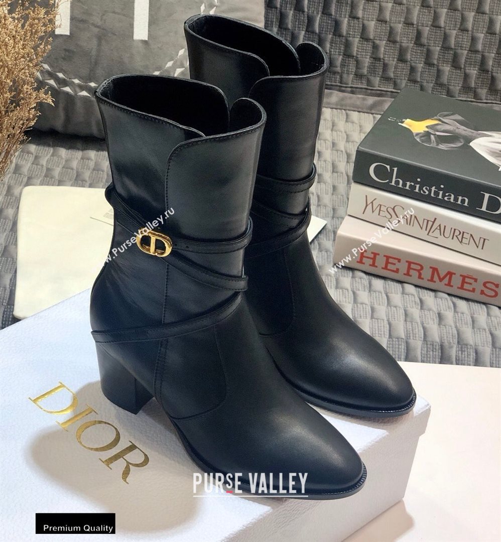 Dior Heel 7cm Calfskin Empreinte Ankle Boots Black 2020 (jincheng-20092902)