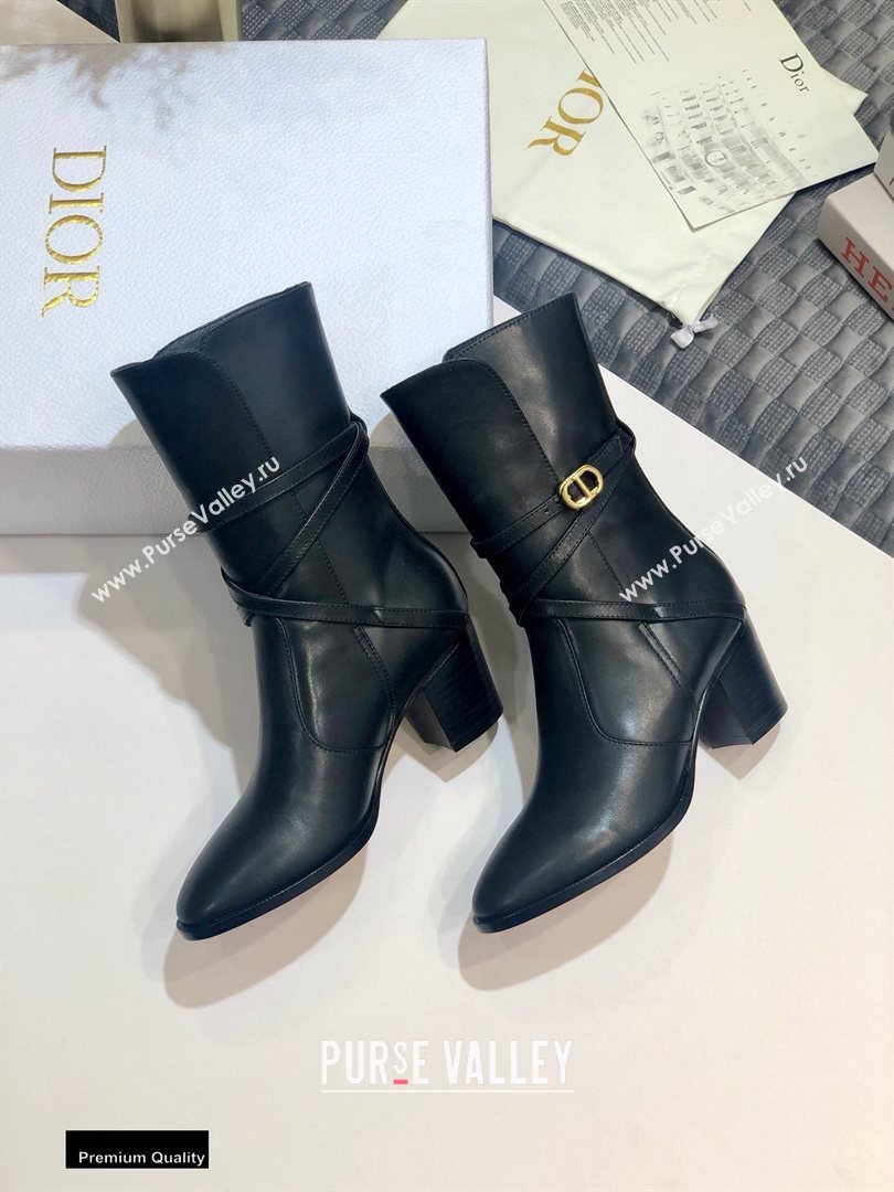 Dior Heel 7cm Calfskin Empreinte Ankle Boots Black 2020 (jincheng-20092902)