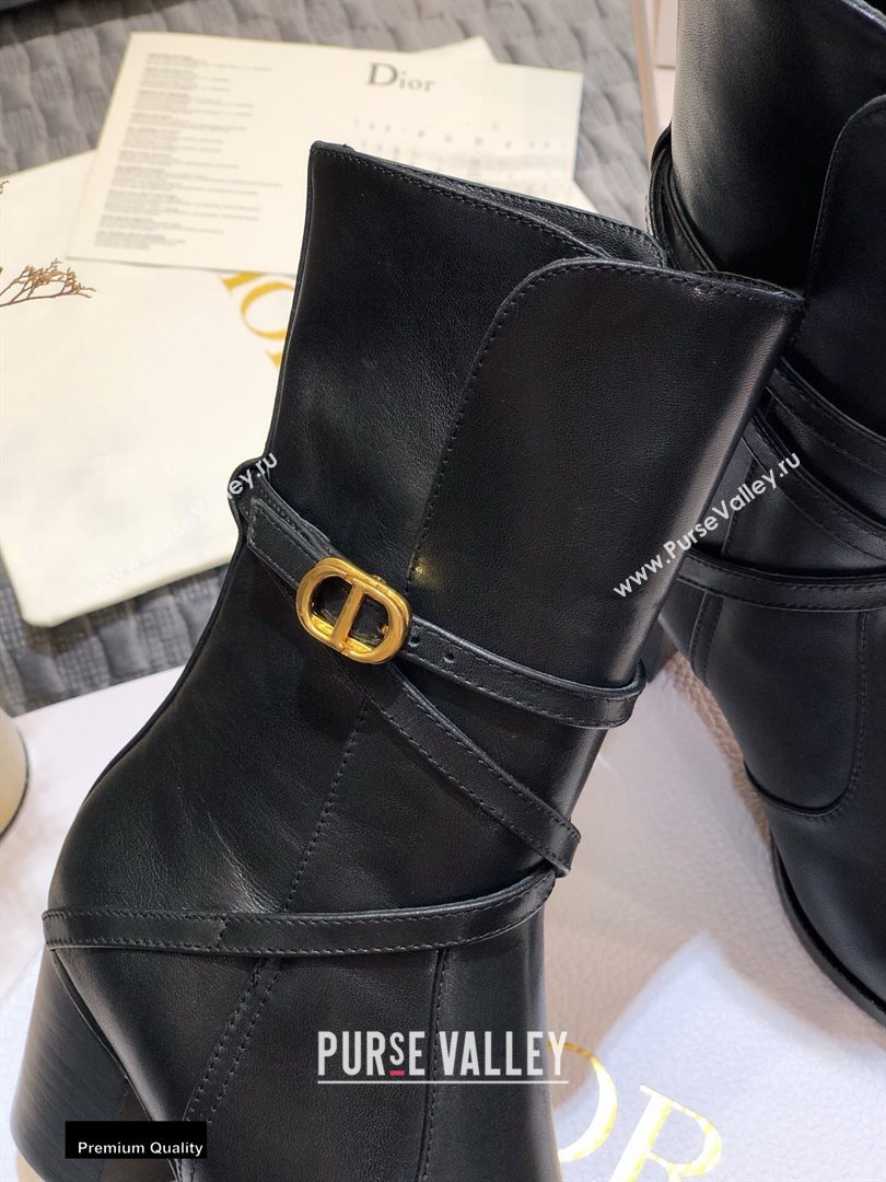 Dior Heel 7cm Calfskin Empreinte Ankle Boots Black 2020 (jincheng-20092902)