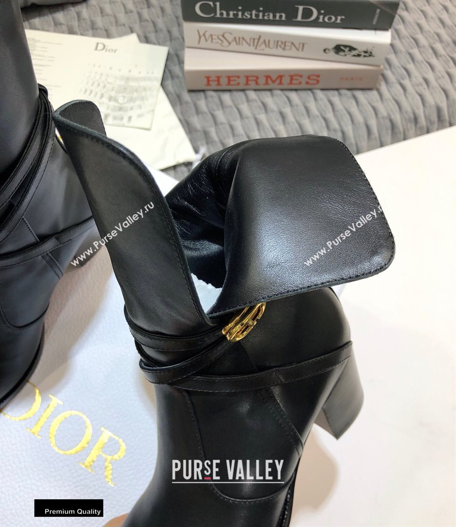 Dior Heel 7cm Calfskin Empreinte Ankle Boots Black 2020 (jincheng-20092902)