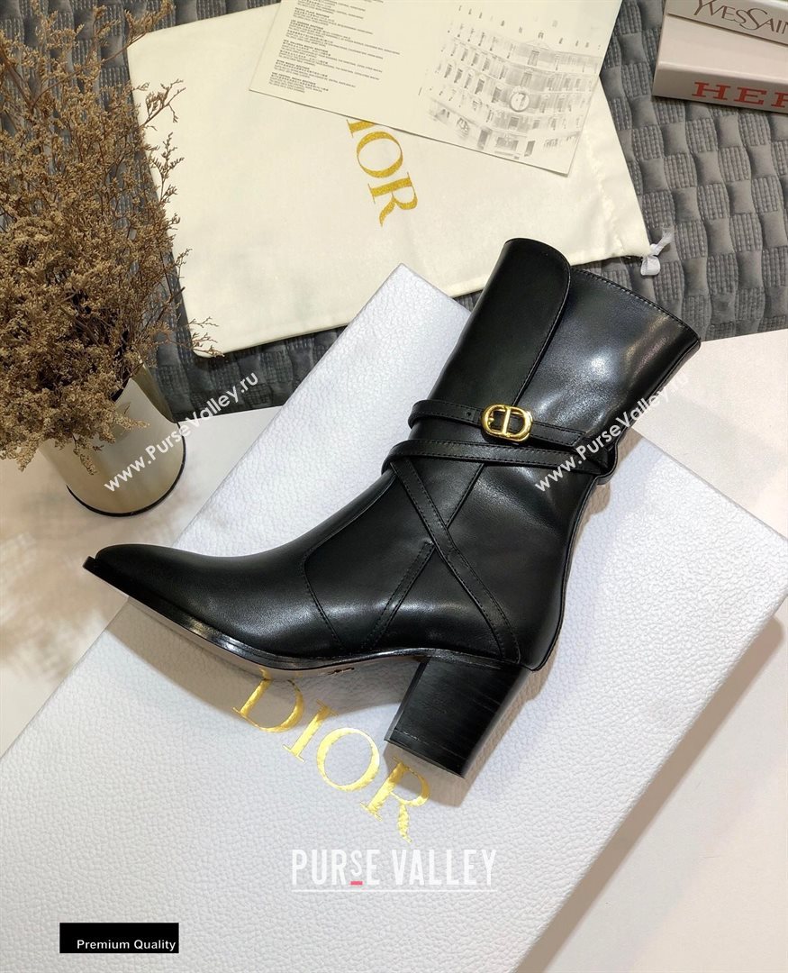 Dior Heel 7cm Calfskin Empreinte Ankle Boots Black 2020 (jincheng-20092902)