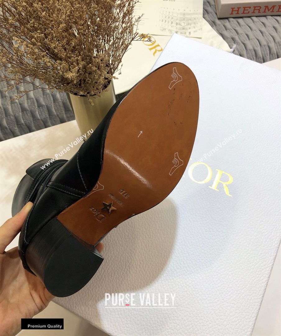 Dior Heel 7cm Calfskin Empreinte Ankle Boots Black 2020 (jincheng-20092902)