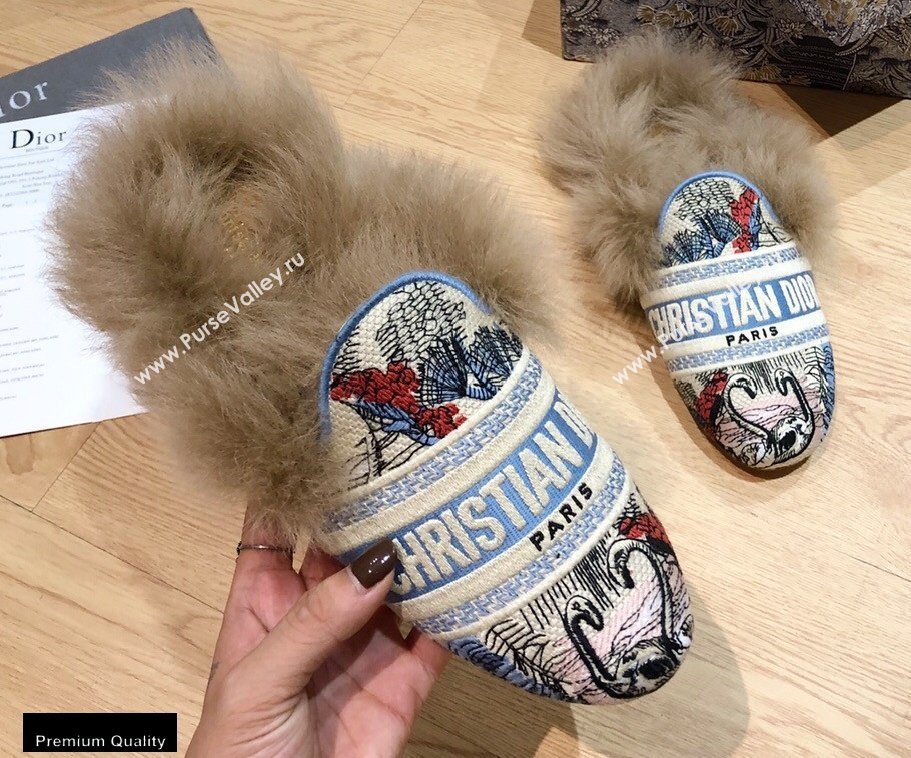 Dior Shearling Fur Slippers 01 2020 (modeng-20091901)