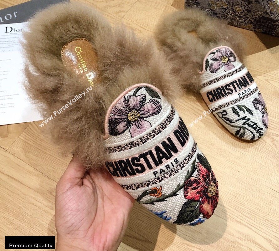 Dior Shearling Fur Slippers 03 2020 (modeng-20091903)