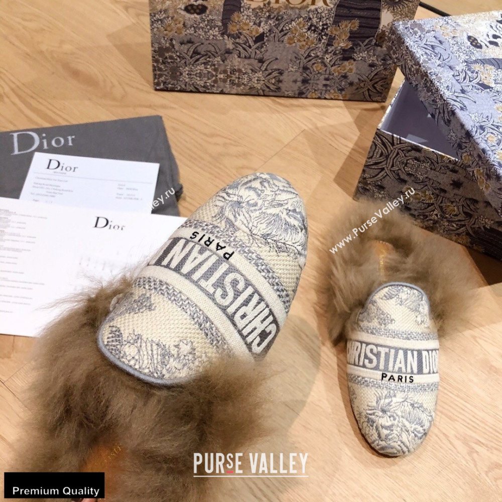 Dior Shearling Fur Slippers 04 2020 (modeng-20091904)