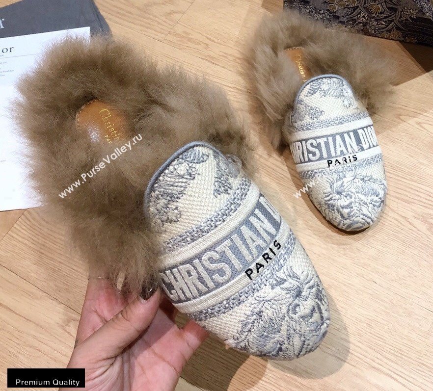 Dior Shearling Fur Slippers 04 2020 (modeng-20091904)