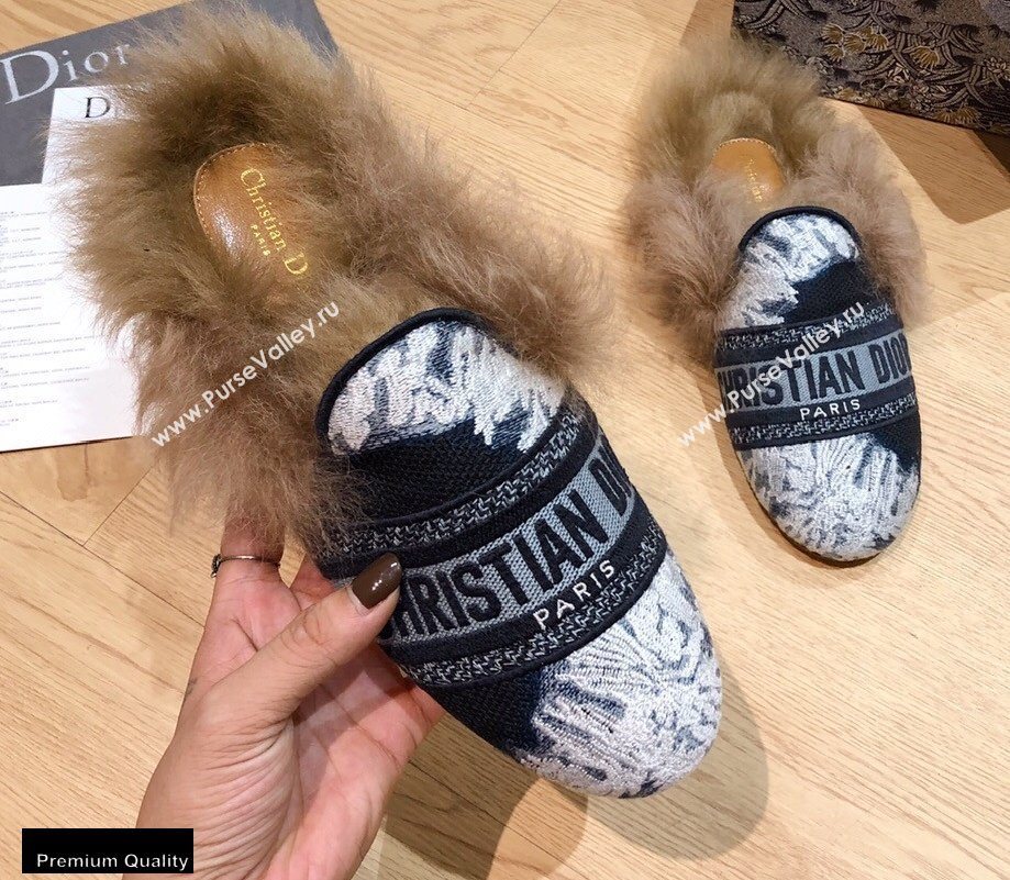 Dior Shearling Fur Slippers 05 2020 (modeng-20091905)