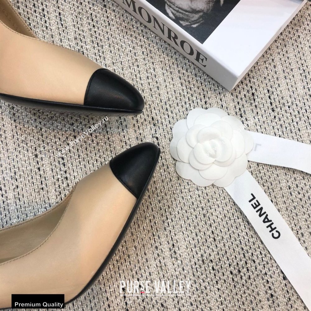 Chanel Pearl High Heel Pumps Beige 2020 (modeng-20092303)