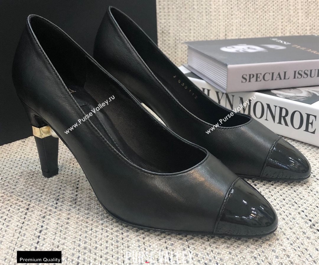 Chanel Pearl High Heel Pumps Black 2020 (modeng-20092301)