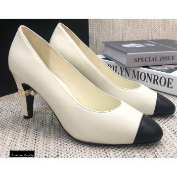 Chanel Pearl High Heel Pumps White 2020 (modeng-20092302)