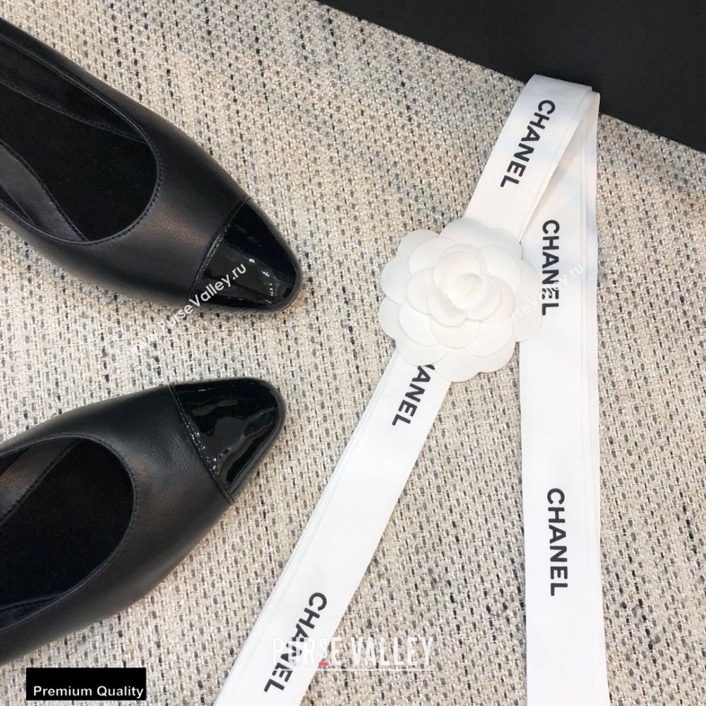 Chanel Pearl Low Heel Pumps Black 2020 (modeng-20092304)