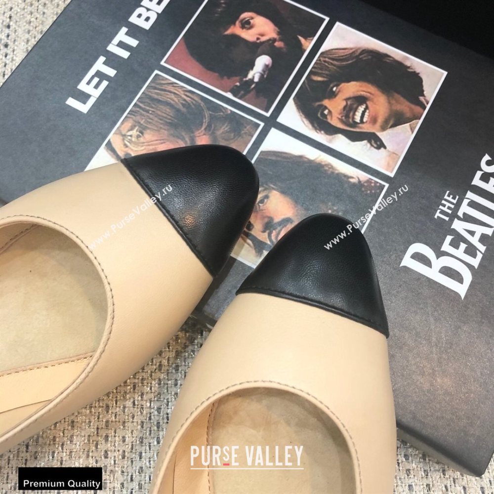 Chanel Pearl Low Heel Pumps Beige 2020 (modeng-20092306)
