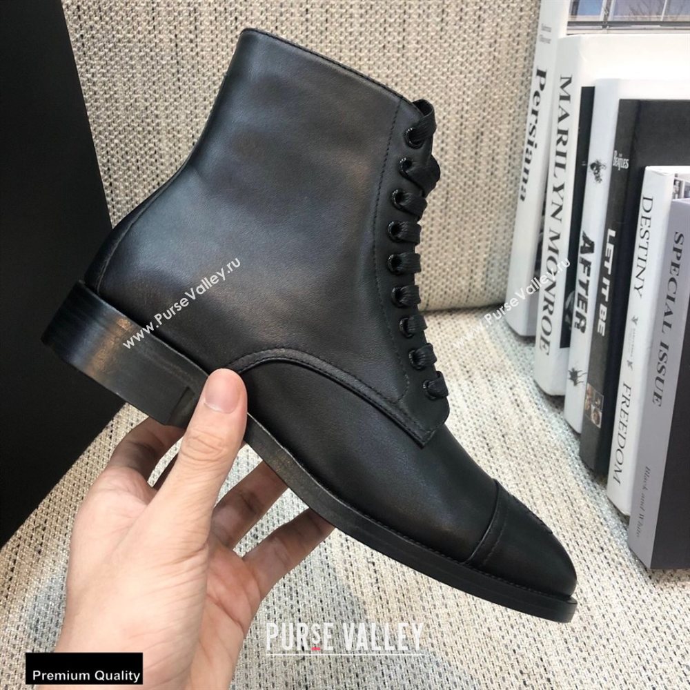 Chanel Logo Lace-Ups Ankle Boots CH23 2020 (modeng-20092335)