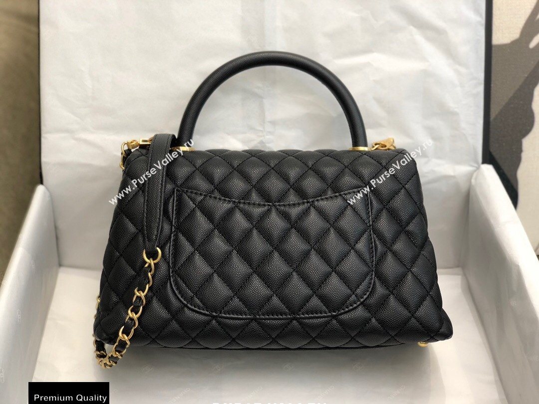 Chanel Coco Handle Medium Flap Bag Black with Top Handle A92991 Top Quality 7148 (smjd-20092505)