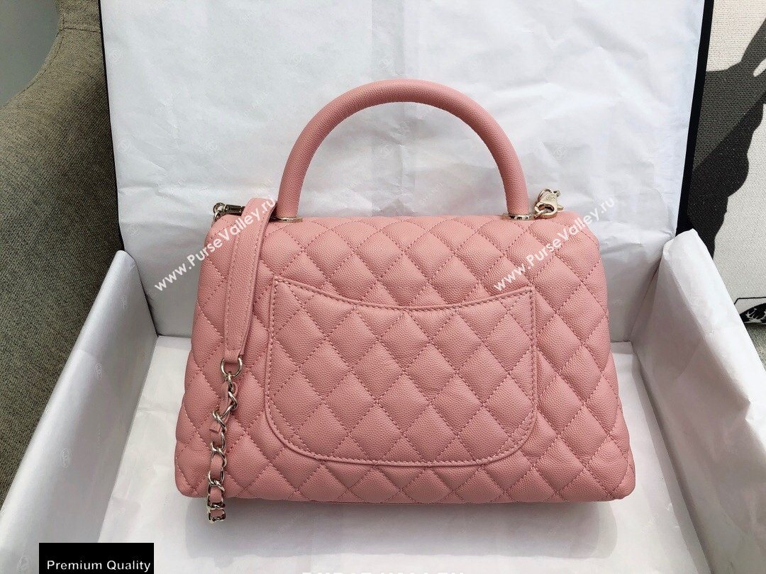 Chanel Coco Handle Medium Flap Bag Pink with Top Handle A92991 Top Quality 7148 (smjd-20092503)