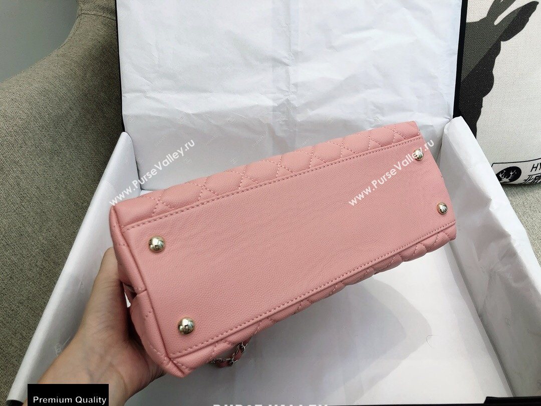 Chanel Coco Handle Medium Flap Bag Pink with Top Handle A92991 Top Quality 7148 (smjd-20092503)