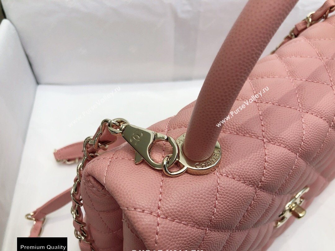 Chanel Coco Handle Medium Flap Bag Pink with Top Handle A92991 Top Quality 7148 (smjd-20092503)