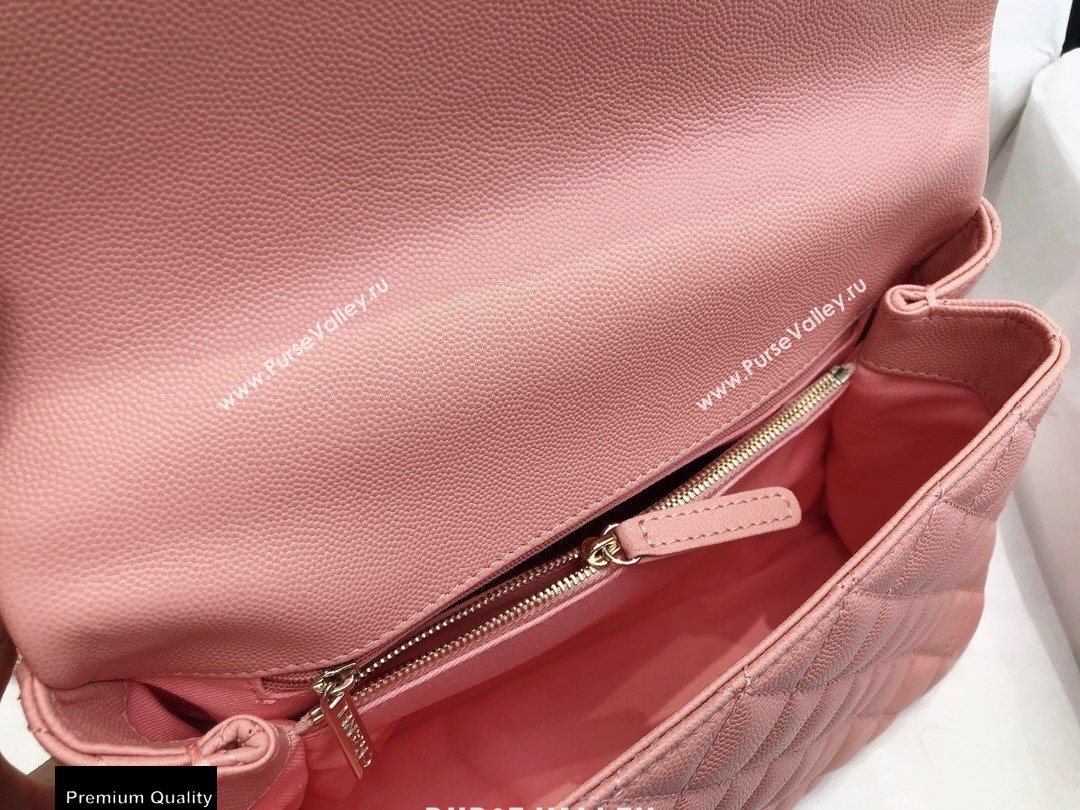 Chanel Coco Handle Medium Flap Bag Pink with Top Handle A92991 Top Quality 7148 (smjd-20092503)