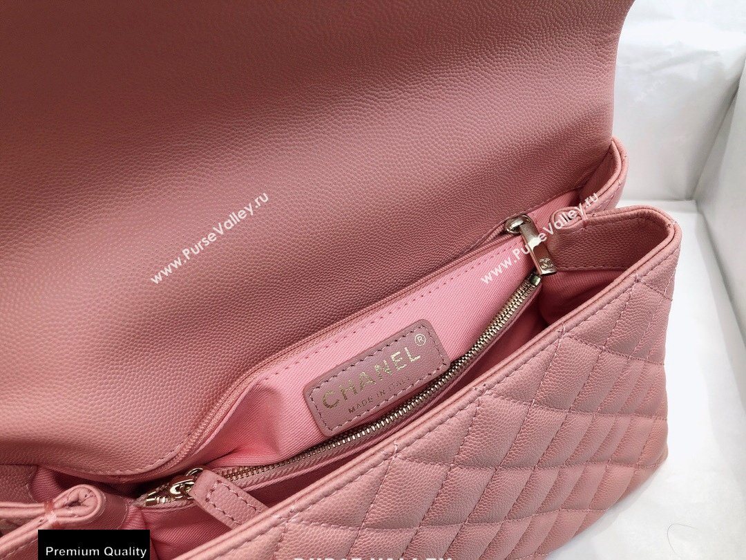 Chanel Coco Handle Medium Flap Bag Pink with Top Handle A92991 Top Quality 7148 (smjd-20092503)