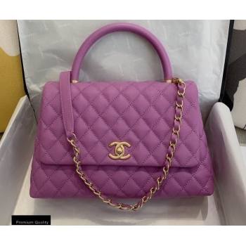 Chanel Coco Handle Medium Flap Bag Mauve with Top Handle A92991 Top Quality 7148 (smjd-20092504)