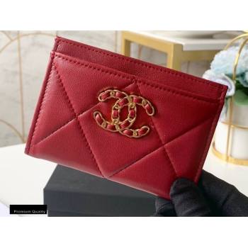 Chanel 19 Card Holder AP1167 Red 2020 (yingfeng-20092907)