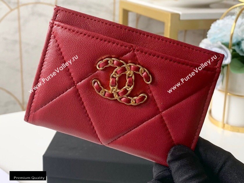 Chanel 19 Card Holder AP1167 Red 2020 (yingfeng-20092907)