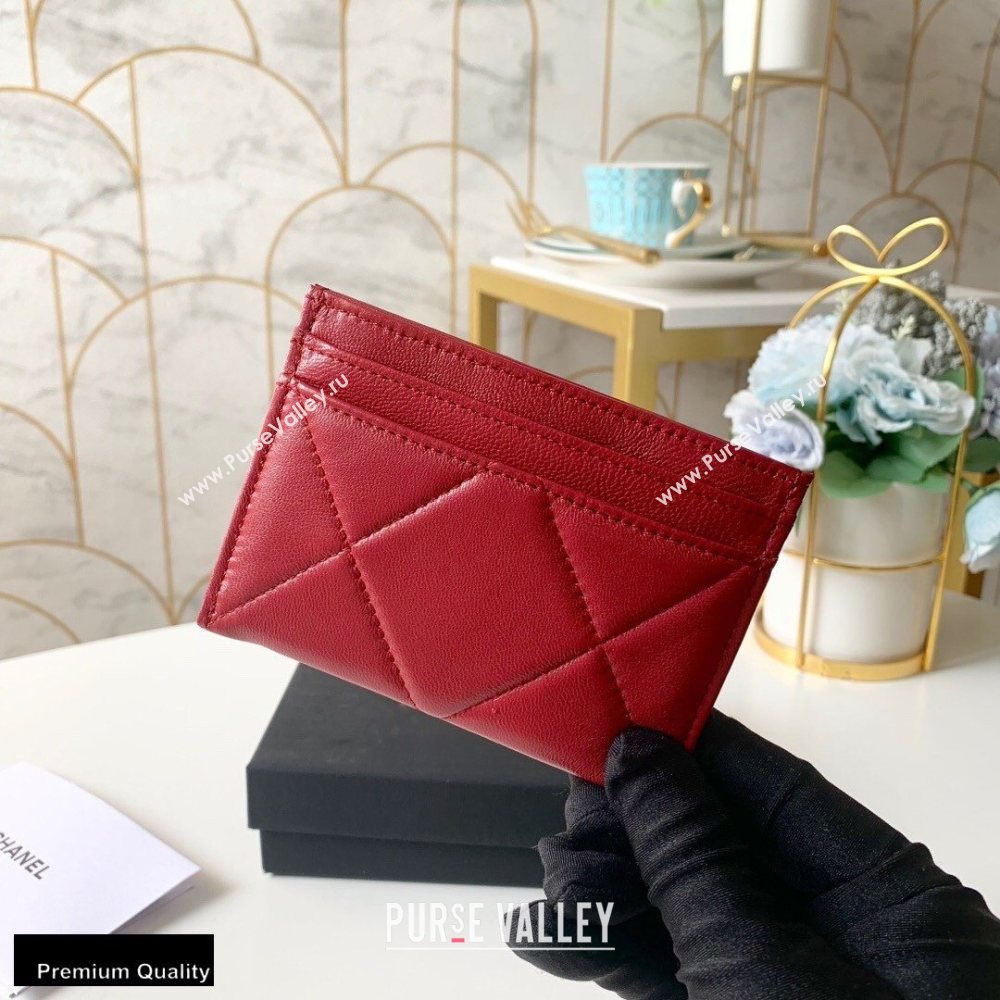 Chanel 19 Card Holder AP1167 Red 2020 (yingfeng-20092907)