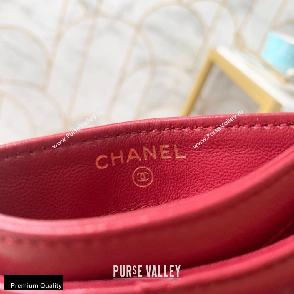 Chanel 19 Card Holder AP1167 Red 2020 (yingfeng-20092907)