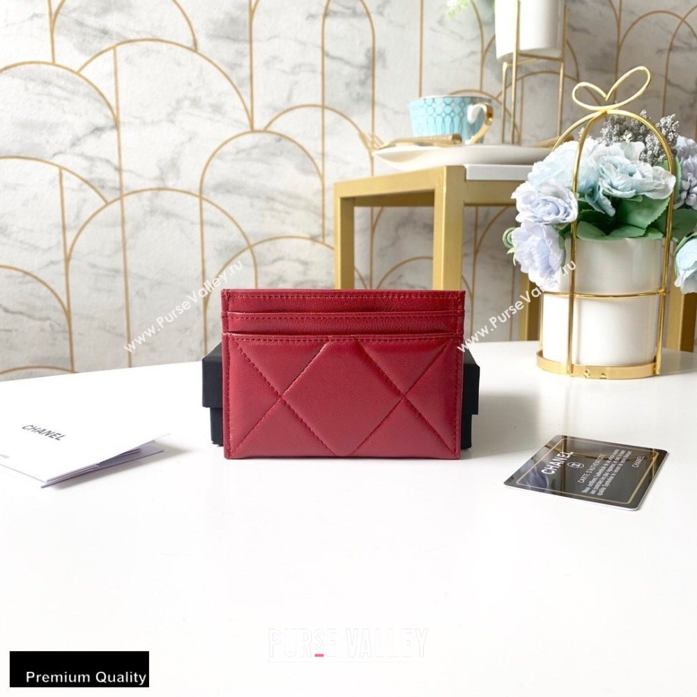 Chanel 19 Card Holder AP1167 Red 2020 (yingfeng-20092907)